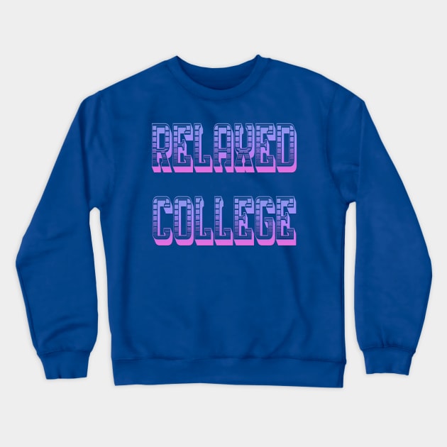 Relaxed College Crewneck Sweatshirt by yayor
